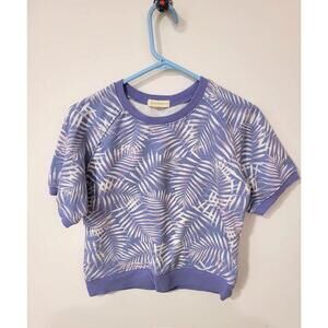 Ecothreads Women’s Blue Palm Print Shirt